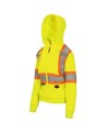 Women's orange Pioneer fleece hoodie made of high-visibility 10.5 oz polyester, sold individually