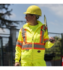 Kangourou Pioneer en polaire jaune fait de polyester 10.5 oz haute visibilité pour femme, vendu à l’unité