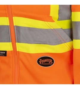 Kangourou Pioneer en polaire orange fait de polyester haute visibilité pour femme, vendu à l’unité