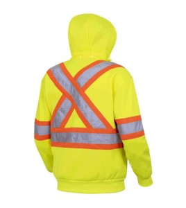 Kangourou Pioneer en polaire jaune 10.5 oz fait de polyester haute visibilité pour homme, vendu à l’unité