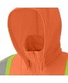 Men's orange Pioneer fleece hoodie made of high-visibility polyester 10.5 oz, sold individually