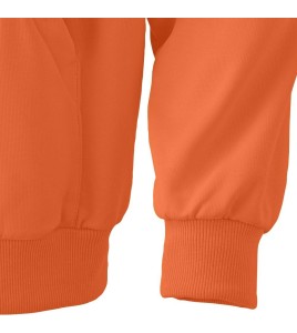 Men's orange Pioneer fleece hoodie made of high-visibility polyester 10.5 oz, sold individually