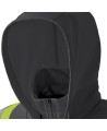 Men's Black Pioneer fleece hoodie made of high-visibility polyester 10.5 oz, sold individually