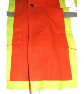 Terra high-visibility orange cotton coverall with polyester lining, sold individually in sizes small (P) to - 5XL