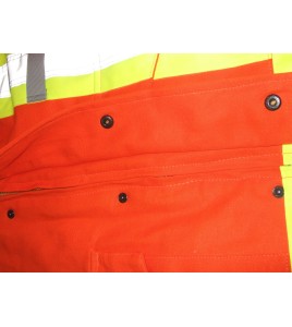 Terra high-visibility orange cotton coverall with polyester lining, sold individually in sizes small (P) to - 5XL