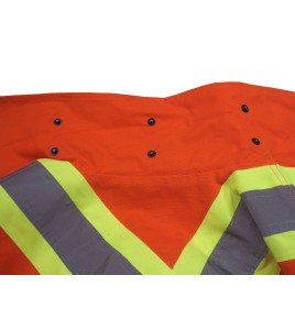 Terra high-visibility orange cotton coverall with polyester lining, sold individually in sizes small (P) to - 5XL