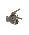 Gate-wye with individual control valve, 1-1/2'' female NPSH swivel inlet to two 1-1/2'' male NPSH outlets