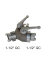 Gate-wye individual control valve, quick-connect inlet and two quick-connect outlets