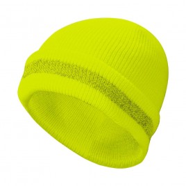 Yellow High-visibility winter toque, 100% acrylic, one size, sold individually