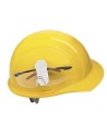 Adhesive clip for attaching safety glasses to safety helmets, white color, sold individually