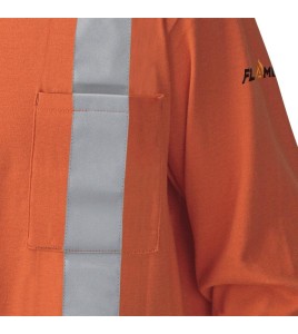 Pioneer long-sleeve flame-retardant shirt orange 7,5 oz (250 g/m2) sold individually