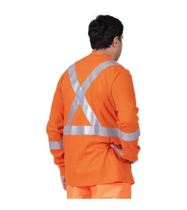 Pioneer long-sleeve flame-retardant shirt orange 7,5 oz (250 g/m2) sold individually