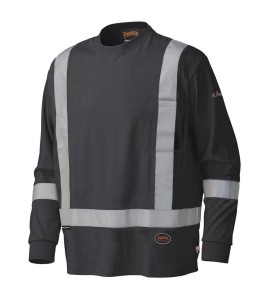 Pioneer long-sleeve flame-retardant shirt black 7,5 oz (250 g/m2) sold individually