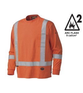 Pioneer long-sleeve flame-retardant shirt orange 7,5 oz (250 g/m2) sold individually