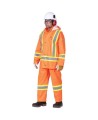 Waterproof, flame-retardant, high-visibility orange safety coat, model 5892 Pioneer Flame-Gard, sizes XS to 7 XL