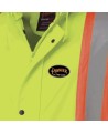 Waterproof, flame-retardant, high-visibility yellow safety coat, model 5894 Pioneer Flame-Gard, sizes XS to 4 XL