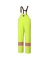 Waterproof, flame-retardant, high-visibility yellow safety bib pant, model 5895 Pioneer Flame-Gard, sizes XS to 4XL