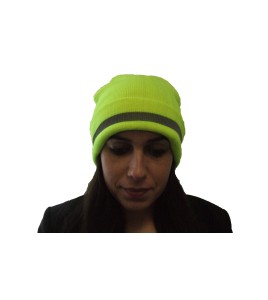 Yellow High-visibility winter toque, 100% acrylic, one size, sold individually