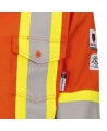 Safety shirt, orange Hi-vis, FR-TECH 7 oz fireproof, size small to 4XL, Pioneer V2540460, model 7743, sold by unit