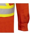 Safety shirt, orange Hi-vis, FR-TECH 7 oz fireproof, size small to 4XL, Pioneer V2540460, model 7743, sold by unit