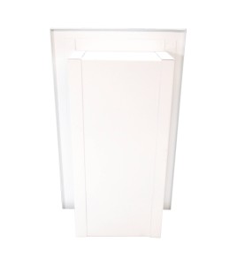 Recessed built-in cabinet for 5 lbs powder fire extinguishers, pre-painted flat white