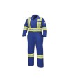 Women's 100% flame-resistant 7 oz , Pioneer 7704W royal blue safety coverall,ARC 2, with high-visibility reflective stripes