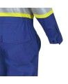 Women's 100% flame-resistant 7 oz , Pioneer 7704W royal blue safety coverall,ARC 2, with high-visibility reflective stripes