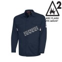 Safety shirt, FR-TECH 7 oz fireproof, navy blue size small to 4XL, Pioneer V2540440, model 7742, sold by unit