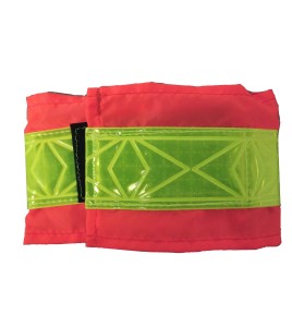 Reflective armband, nylon, 14 inches long, velcro closure.