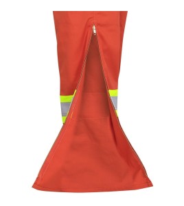 7 oz orange flame retardant coveralls, Arc Flash ARC 2, Pioneer 7705 & 7705T, hi-viz tape, leg zips