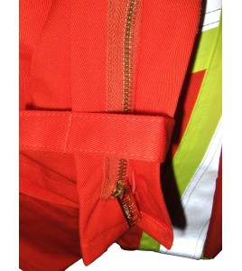 7 oz orange flame retardant coveralls, Arc Flash ARC 2, Pioneer 7705 & 7705T, hi-viz tape, leg zips