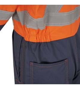 Pioneer Women's Poly/Cotton 7oz V2020450, model 5514W, 2 colors orange and navy blue coverall, XS to 2XL