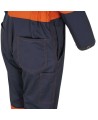 Combinaison de protection Pioneer pour femme en poly/coton 7 oz V2021450 modèle 5514WBB orange/bleue marine vendue à l'unité