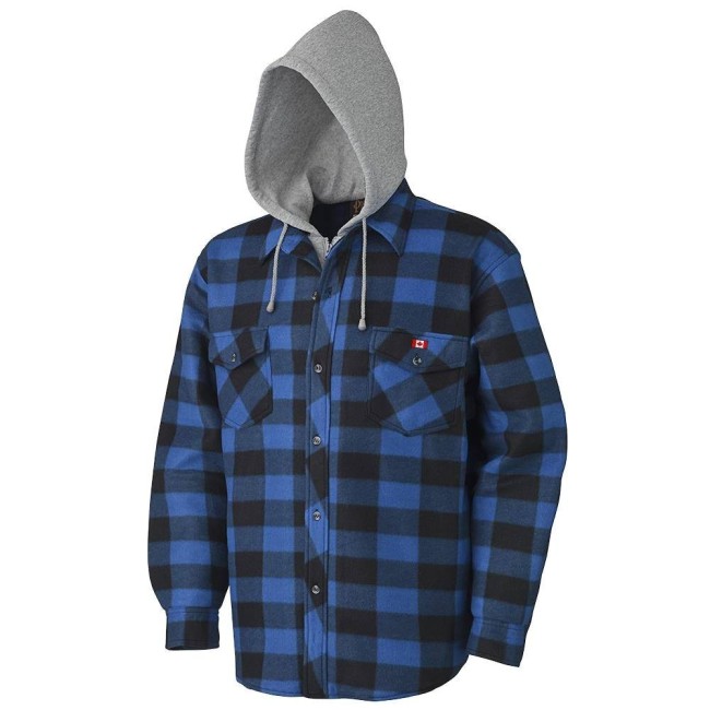 Blue hooded shirt best sale