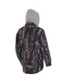 Men’s quilted polar fleece hooded in camouflage, often called a hunting shirt or lumberjack shirt, sold individually