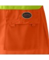 Pioneer orange high-visibility safety vest, class 2, level 2, detachable, 5 pockets, sold individually