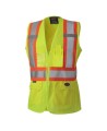 Pioneer woman yellow high-visibility safety vest, class 2, level 2, 9 pockets, sold individually