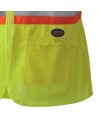 Pioneer woman yellow high-visibility safety vest, class 2, level 2, 9 pockets, sold individually