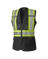 Pioneer woman 139BK black safety vest, class 1, level 2, 9 pockets, sold individually