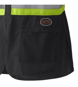 Pioneer woman 139BK black safety vest, class 1, level 2, 9 pockets, sold individually