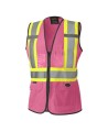 Pioneer woman 139PK pink safety vest, class 1, level 2, 9 pockets, sold individually