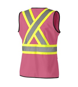 Pioneer woman 139PK pink safety vest, class 1, level 2, 9 pockets, sold individually