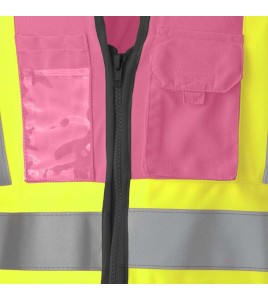 Pioneer woman 139PK pink safety vest, class 1, level 2, 9 pockets, sold individually