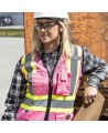 Pioneer woman 139PK pink safety vest, class 1, level 2, 9 pockets, sold individually