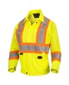 Pioneer woman yellow high-visibility safety jacket, class 2, level 2, 5 pockets, front zip