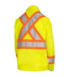 Pioneer woman yellow high-visibility safety jacket, class 2, level 2, 5 pockets, front zip