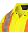 Pioneer woman yellow high-visibility safety jacket, class 2, level 2, 5 pockets, front zip