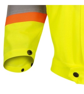 Pioneer woman yellow high-visibility safety jacket, class 2, level 2, 5 pockets, front zip