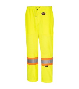 Pantalon de sécurité routière Pioneer jaune haute visibilité pour femme classe 2, niveau 2, XS à 3XL