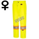 Pantalon de sécurité routière Pioneer jaune haute visibilité pour femme classe 2, niveau 2, XS à 3XL